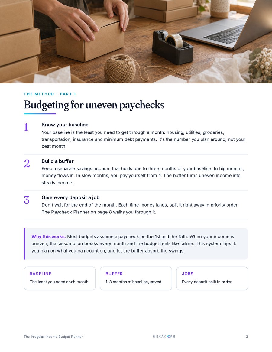 Planner method guide page